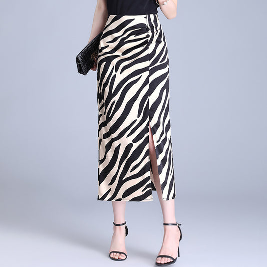 Women's High Waist Hip Split Fashion Sense Temperament Long Dress