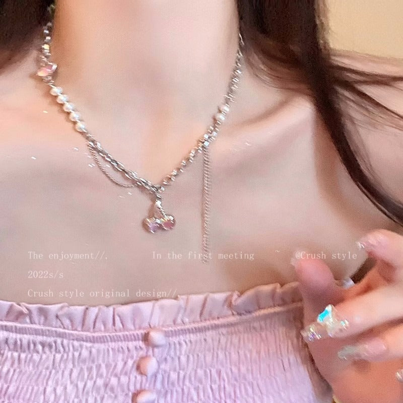 Candy Colored Dopamine Necklace Versatile For Women