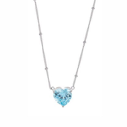 S925 Heart Pendant Necklace For Women
