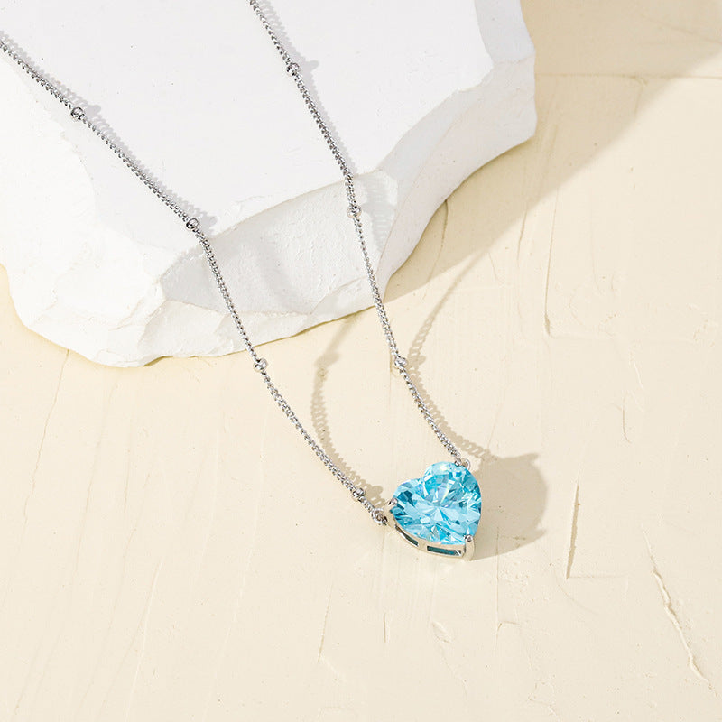 S925 Heart Pendant Necklace For Women