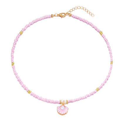 Bohemian Nautical-Style Shell And Pearl Necklace
