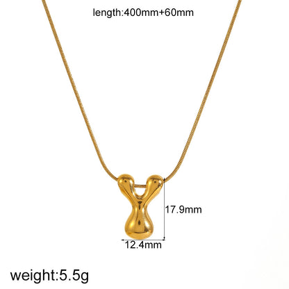 Fashion Letter Stainless Steel Design Necklace