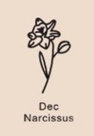 December Birthday Flower Necklace Name Chain