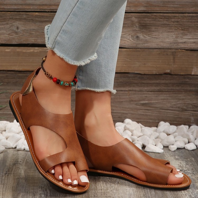 Plus-size Velcro Summer Flip-flops With A Flat Sole For Southeast Asia